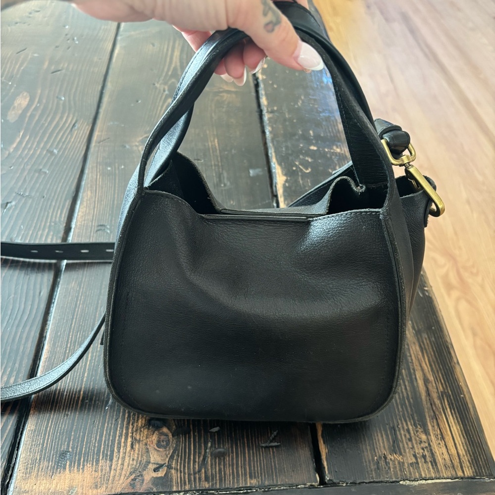 Madewell Classic Black Leather Mini Shoulder Bag